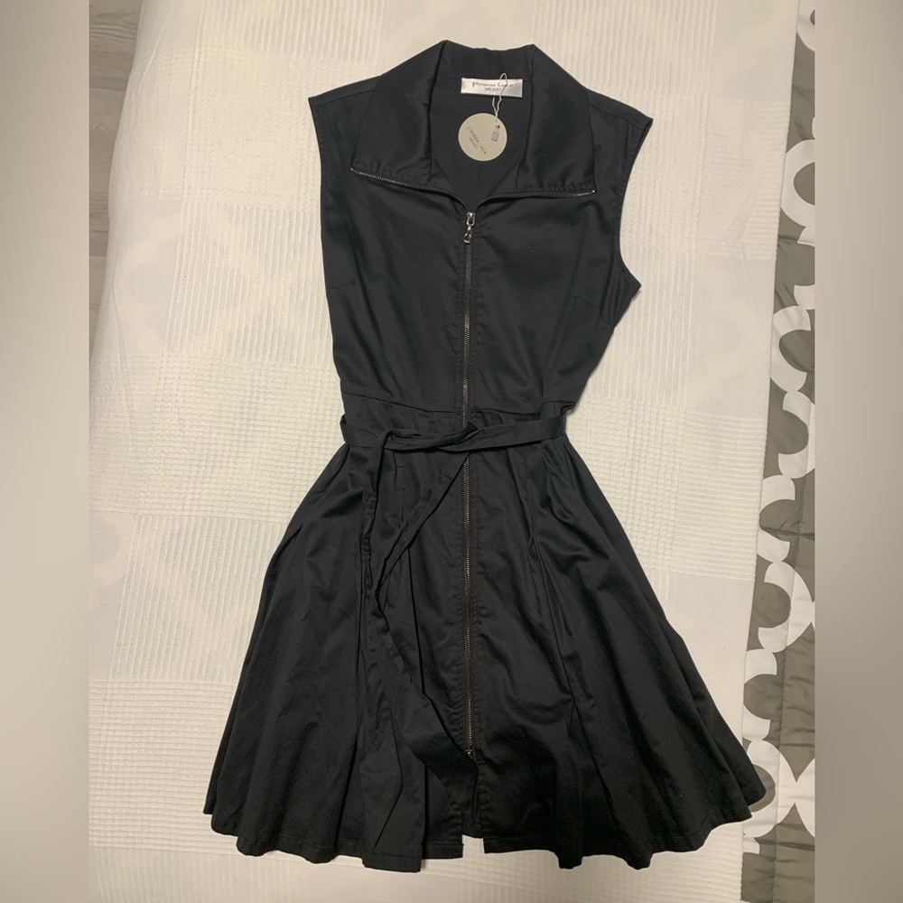 Patrizia Luca Black zip dress